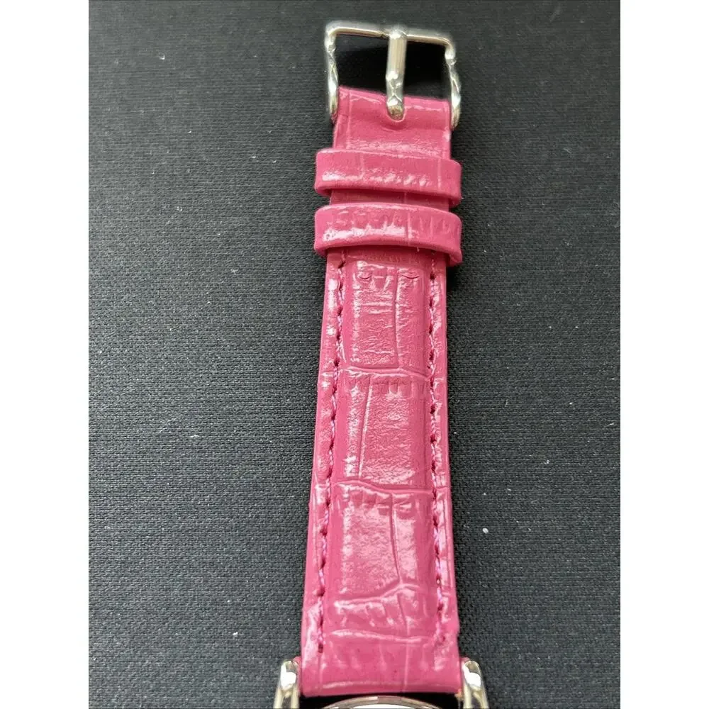 Gossip Silver Tone Pink Band Women’s Quartz Watch